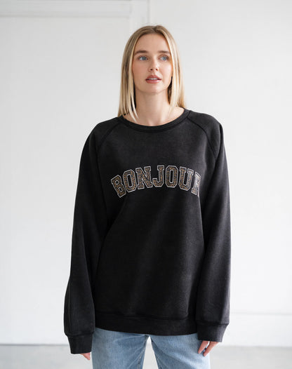Brunette The Label Bonjour NYBF - Washed Black & Leopard