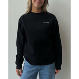 Brunette Lets Go Girls Crewneck - Black/Pink