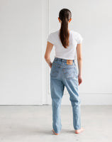 Brunette The Label Ribbed Fitted Tee - White