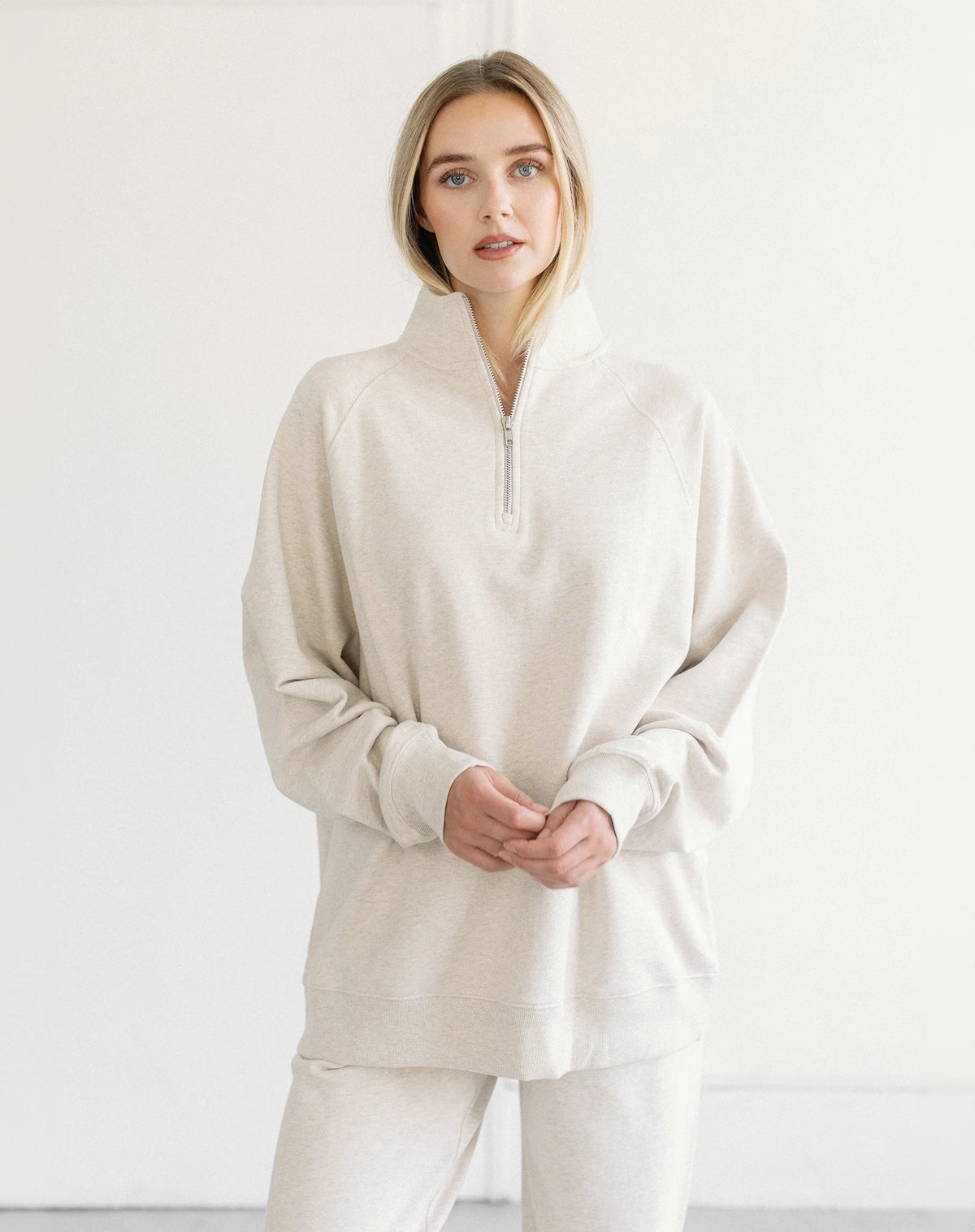 Brunette The Label 1/2 Zip NYBF - Oatmeal