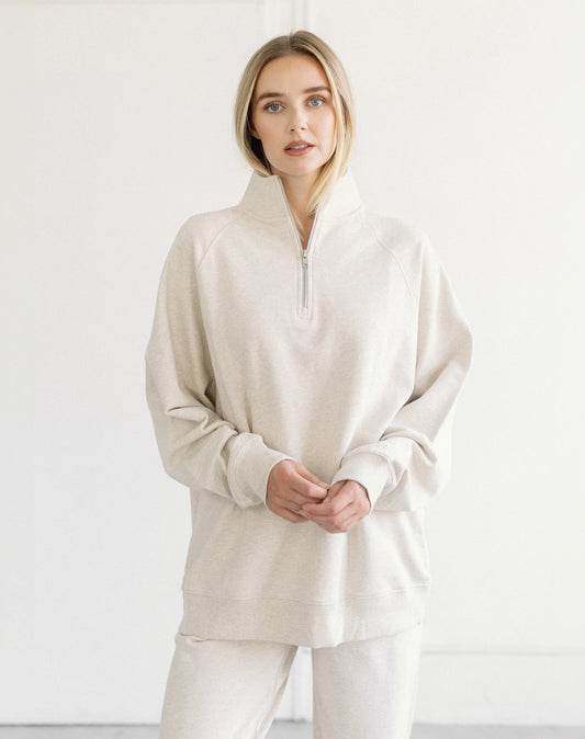Brunette The Label 1/2 Zip NYBF - Oatmeal