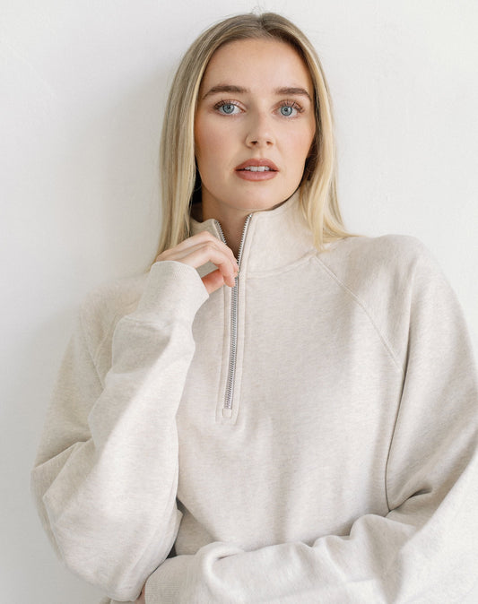 Brunette The Label 1/2 Zip NYBF - Oatmeal