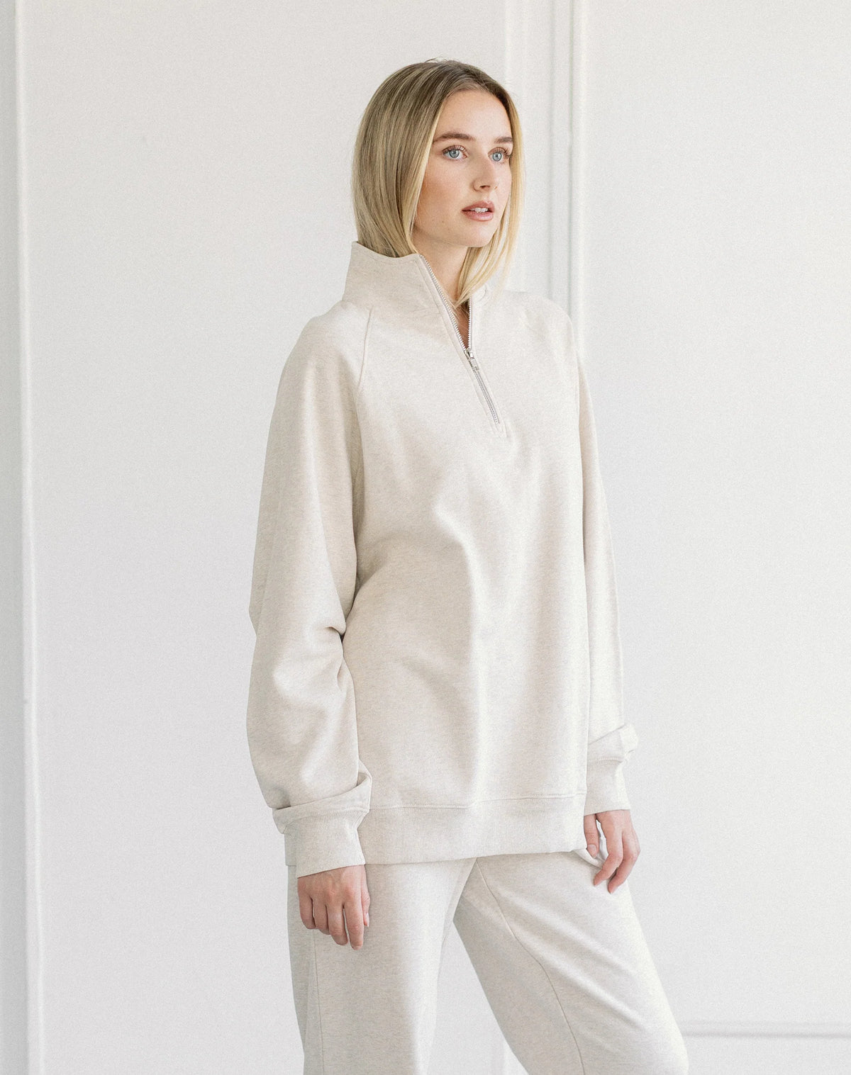 Brunette The Label 1/2 Zip NYBF - Oatmeal