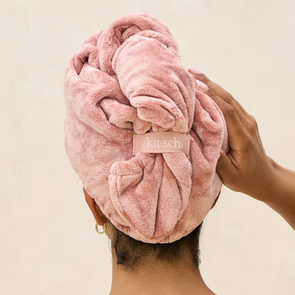 Kitsch Hair Towel Terracotta Kitsch Plush Hair Towel - Terr