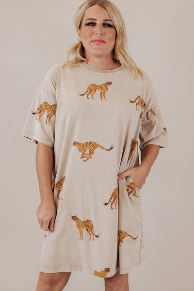 Dear Lover Plus Size Mini Dress - Apricot