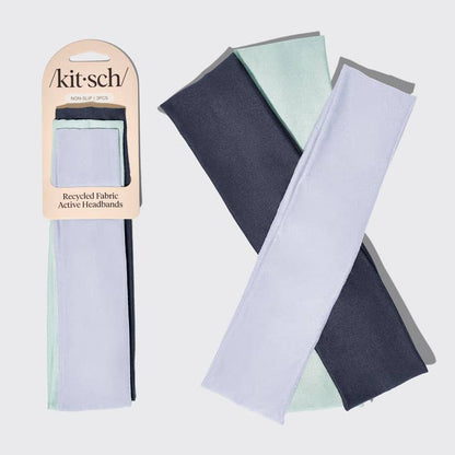 Kitsch Recycled Fabric Active Headbands 3pc - Garden Bouquet