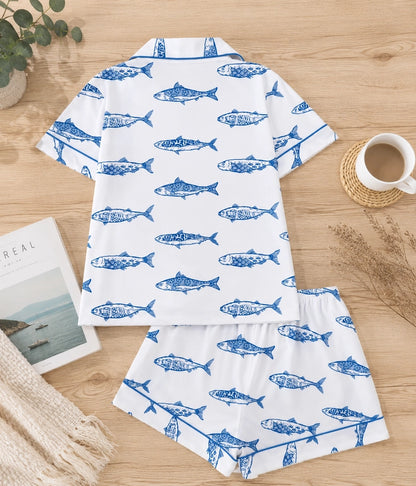 Wknd Styles Co. Pajama Set - Fish