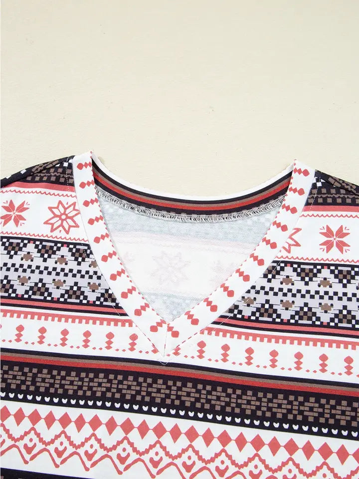 Lounge Set Retro Christmas Pattern