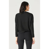 Dex Plus Longsleeve Mock Neck Ribbed Top - Black