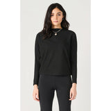 Dex Plus Longsleeve Mock Neck Ribbed Top - Black