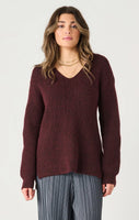 Dex Textured Tunic Sweater - Port Melange