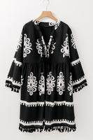 Fringe Plus Size Dress - Floral