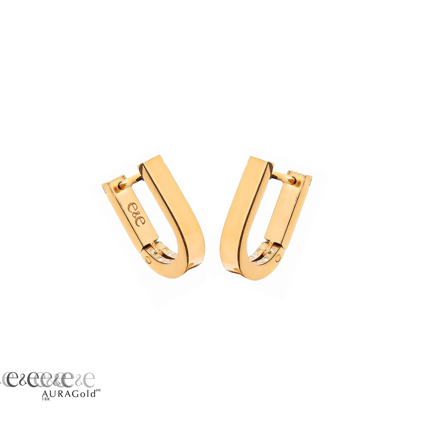 Eliasz and Ella Ulivo U Hoop Huggies - Gold