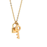 Eliasz and Ella Love Lock Lore Necklace - Gold