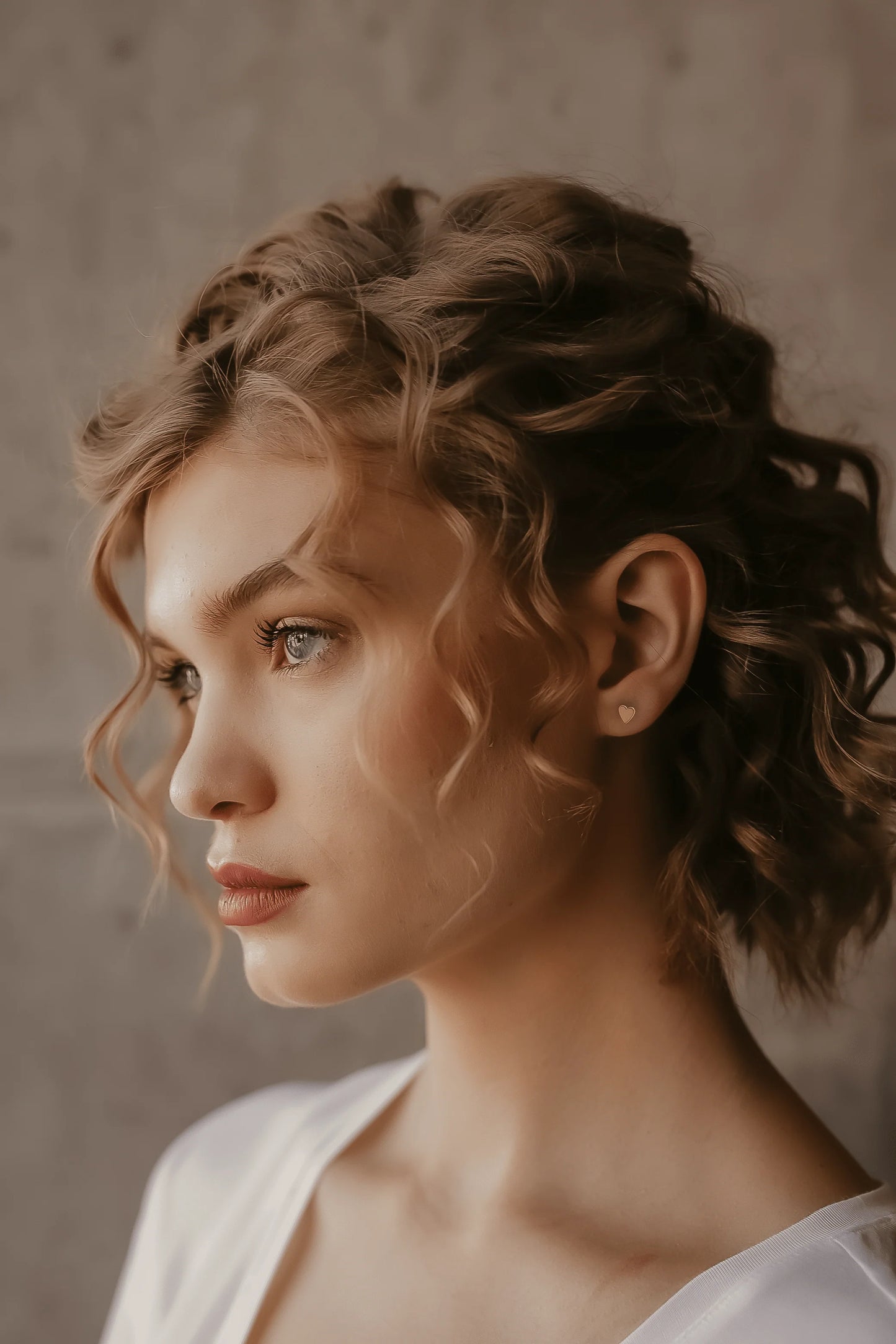 Eliasz and Ella Petite Heart Studs in 18k - Gold