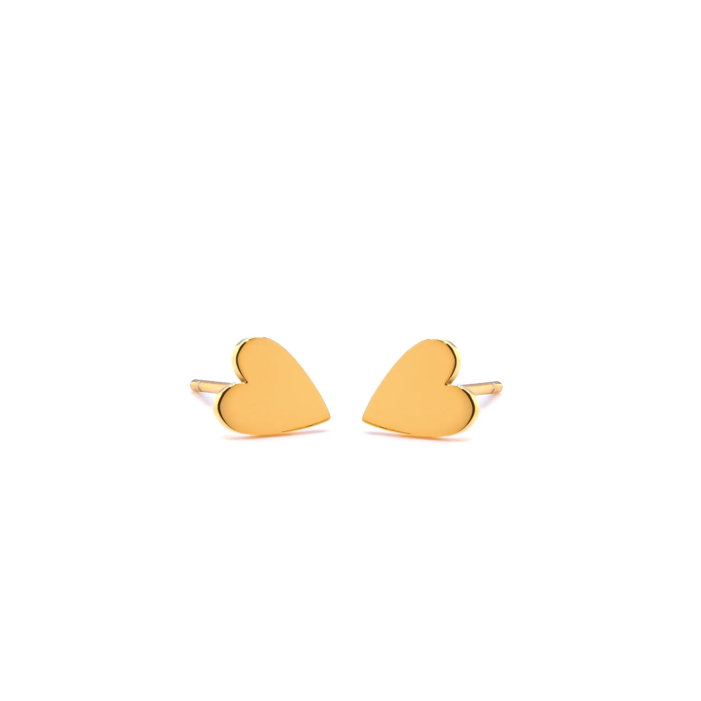 Eliasz and Ella Petite Heart Studs in 18k - Gold
