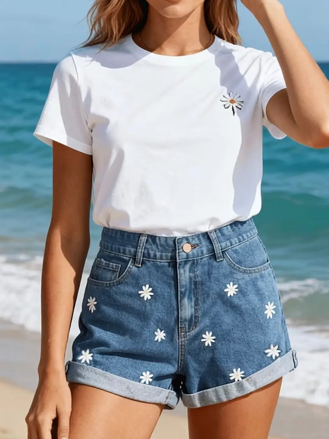 Wknd Styles Co. Daisy Denim Shorts