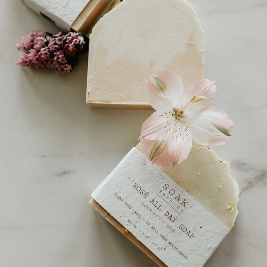 SOAK Bath Co Rose All Day Soap Bar