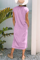Dear Lover T Shirt Dress - Purple