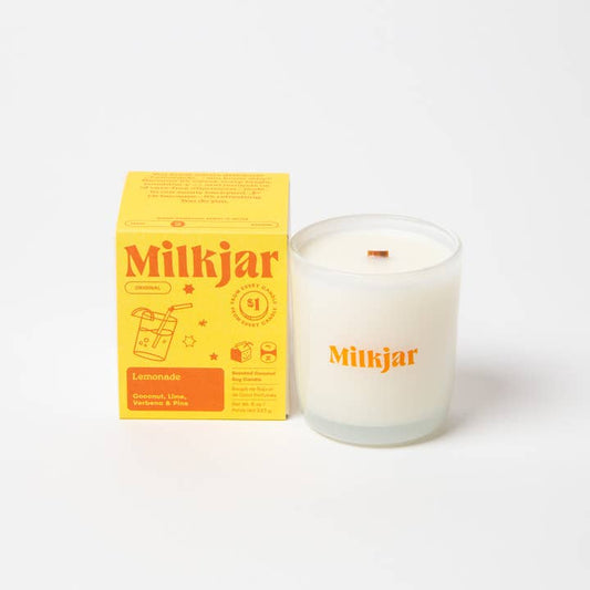 Milk Jar Coconut Soy 8oz Candle - Lemonade - Coconut, Lime & Pine Coconut