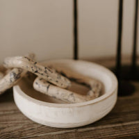 Sweet Water Decor Wood Whitewash Decorative Bowl