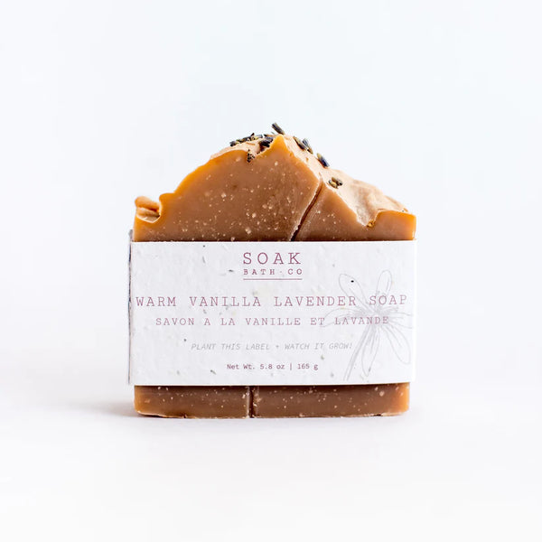 SOAK Bath Co Warm Vanilla Lavender Soap Bar
