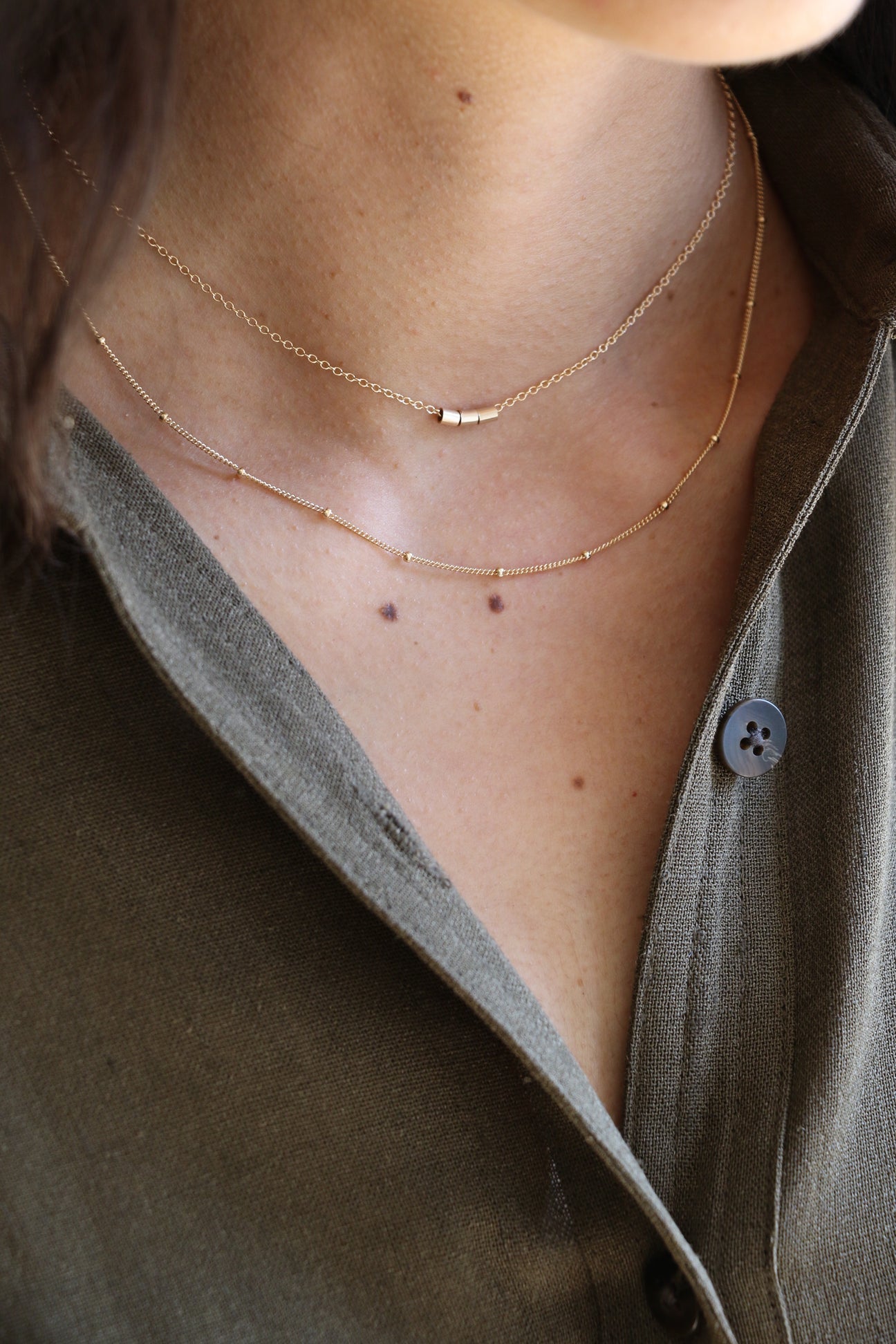 Lisbeth Satellite Chain Necklace - Gold