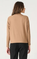 Dex Longsleeve Mock Neck Ribbed Top - Camel