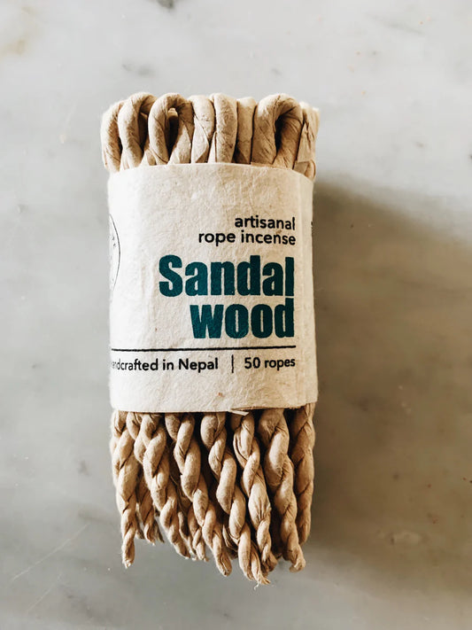 Essence of Life Organics Handcrafted 100% Natural Rope Incense - Sandalwood
