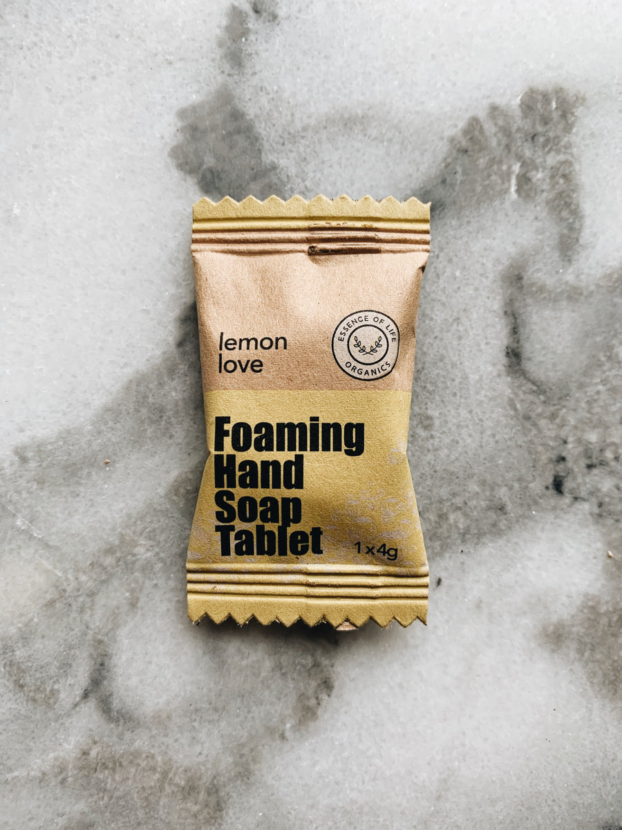 Essence of Life Organics Foaming Hand Soap Tablet - Lemon Love
