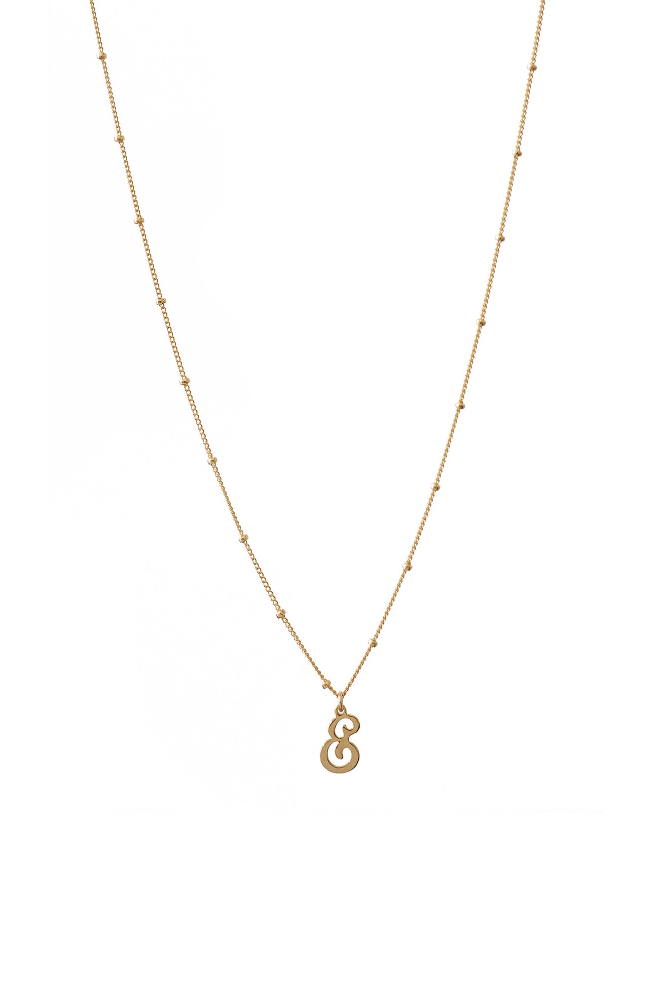 Lisbeth Satellite Chain Initial Necklace - Gold