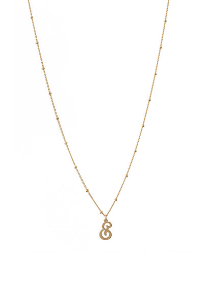 Lisbeth Satellite Chain Initial Necklace - Gold