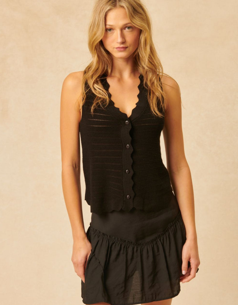 John + Jenn Remy Sweater Vest - Caviar