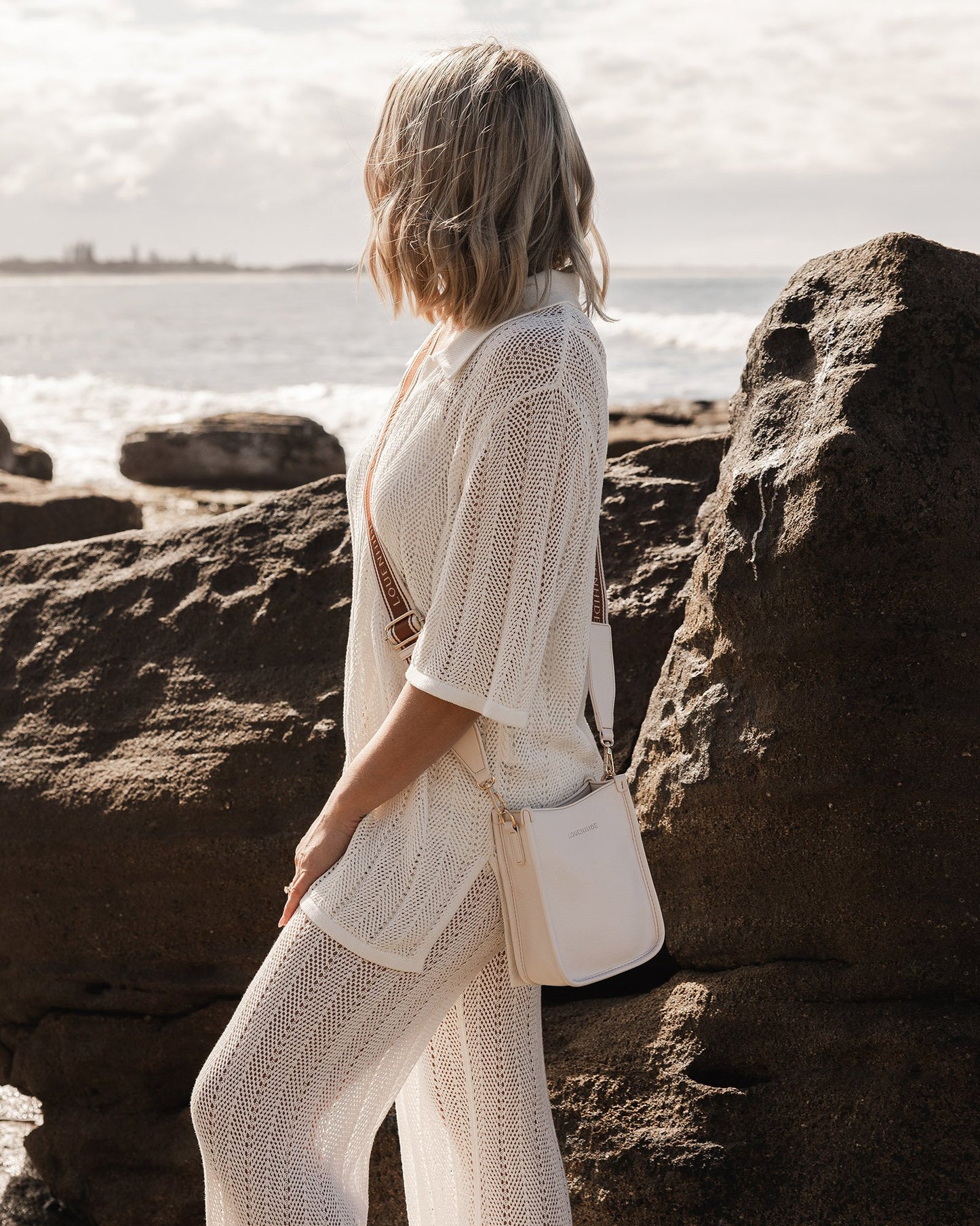 Louenhide Parker Logo Crossbody Bag - Vanilla