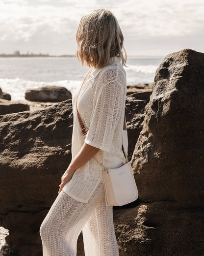 Louenhide Parker Logo Crossbody Bag - Vanilla