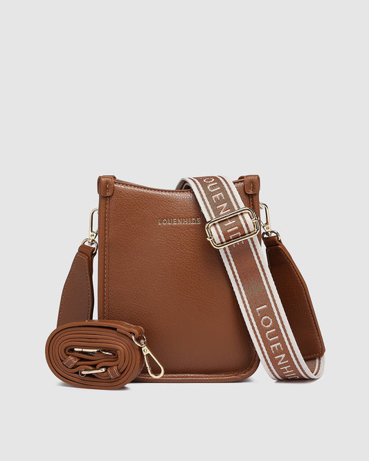 Louenhide Parker Logo Crossbody Bag - Tan