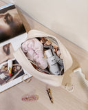 Louenhide Maggie Lacey Quilted Cosmetic Bag Set - Vanilla