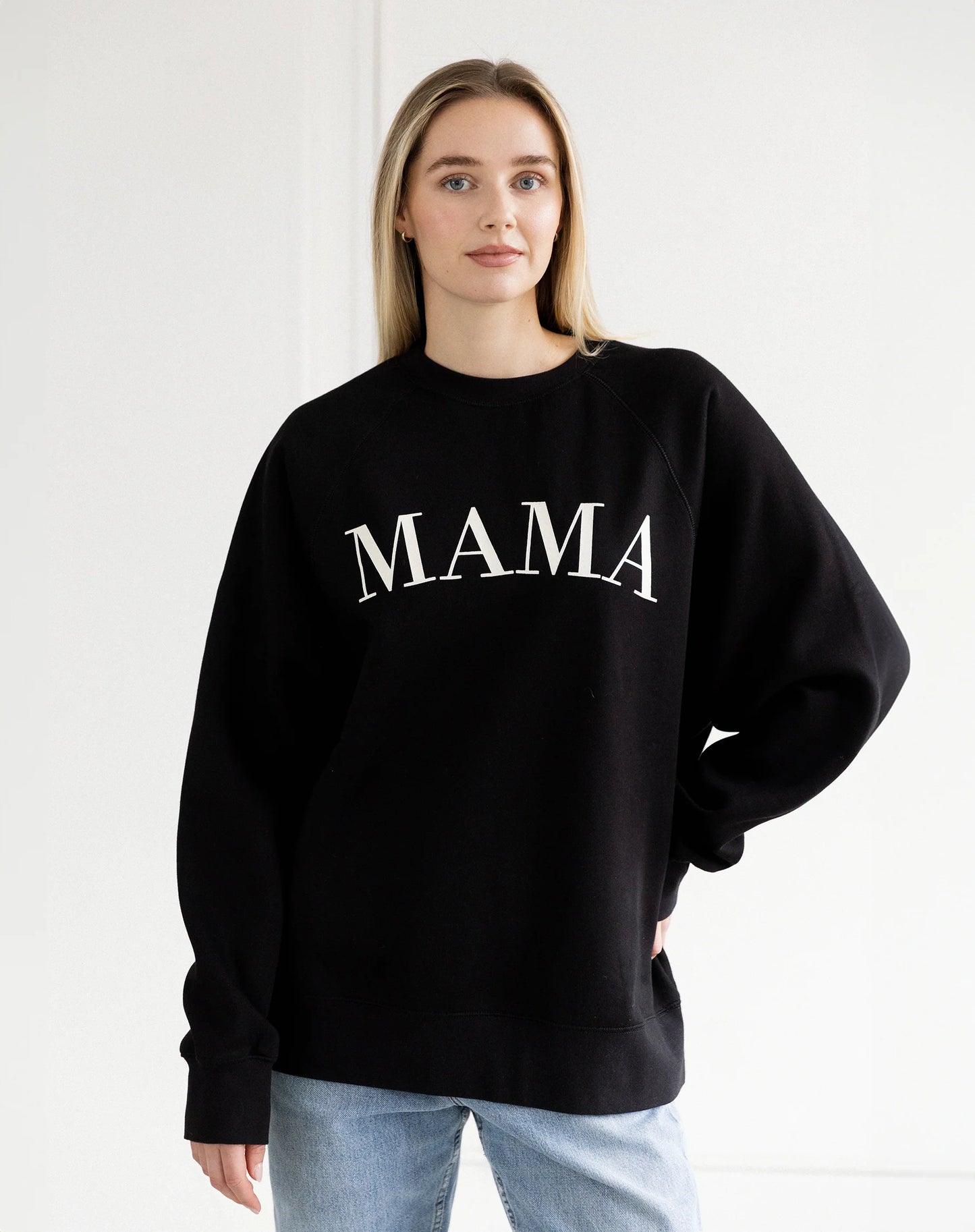 Brunette MAMA Crewneck - Black