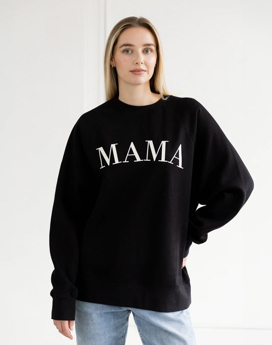 Brunette MAMA Crewneck - Black