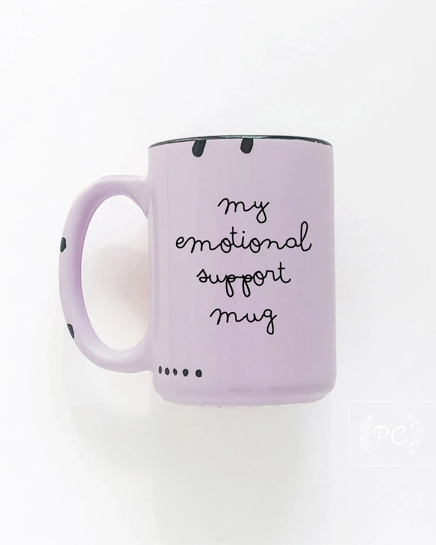 Prairie Chick Prints My Emotional Support Mug - Purple