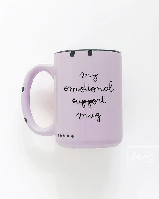 Prairie Chick Prints My Emotional Support Mug - Purple