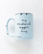 Prairie Chick Prints My Emotional Support Mug - Blue