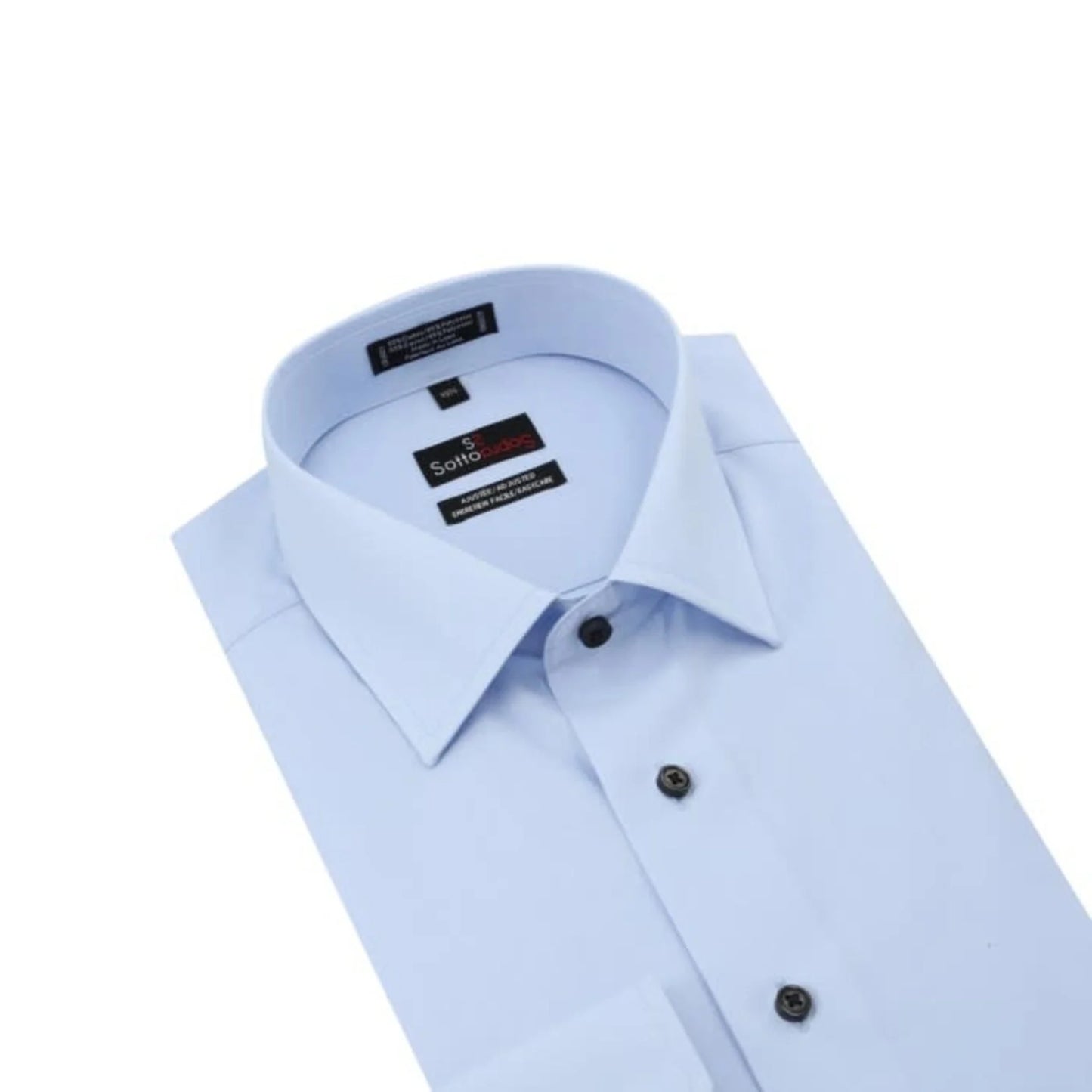 Sotto Sopra Men's Adjusted Fit Easy Care CVC Dress Shirt - Light blue