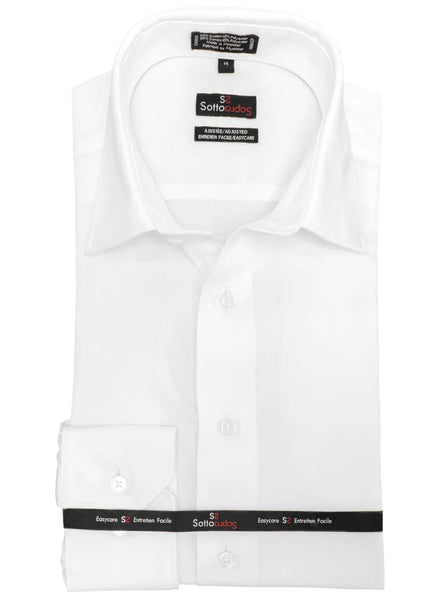 Sotto Sopra Adjusted Fit Easy Wear Dress Shirt - White