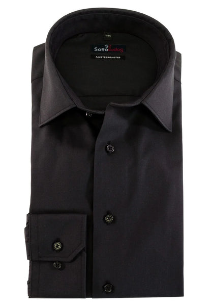 Sotto Sopra Men's Adjusted Fit Easy Wear Dress Shirt - Black