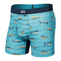 Saxx Droptemp Boxer Brief Fly - Trophy Catch - Turquoise