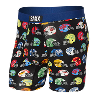 Saxx Boxers Ultra Soft BB Fly-Multi The Huddle Is Real - Black