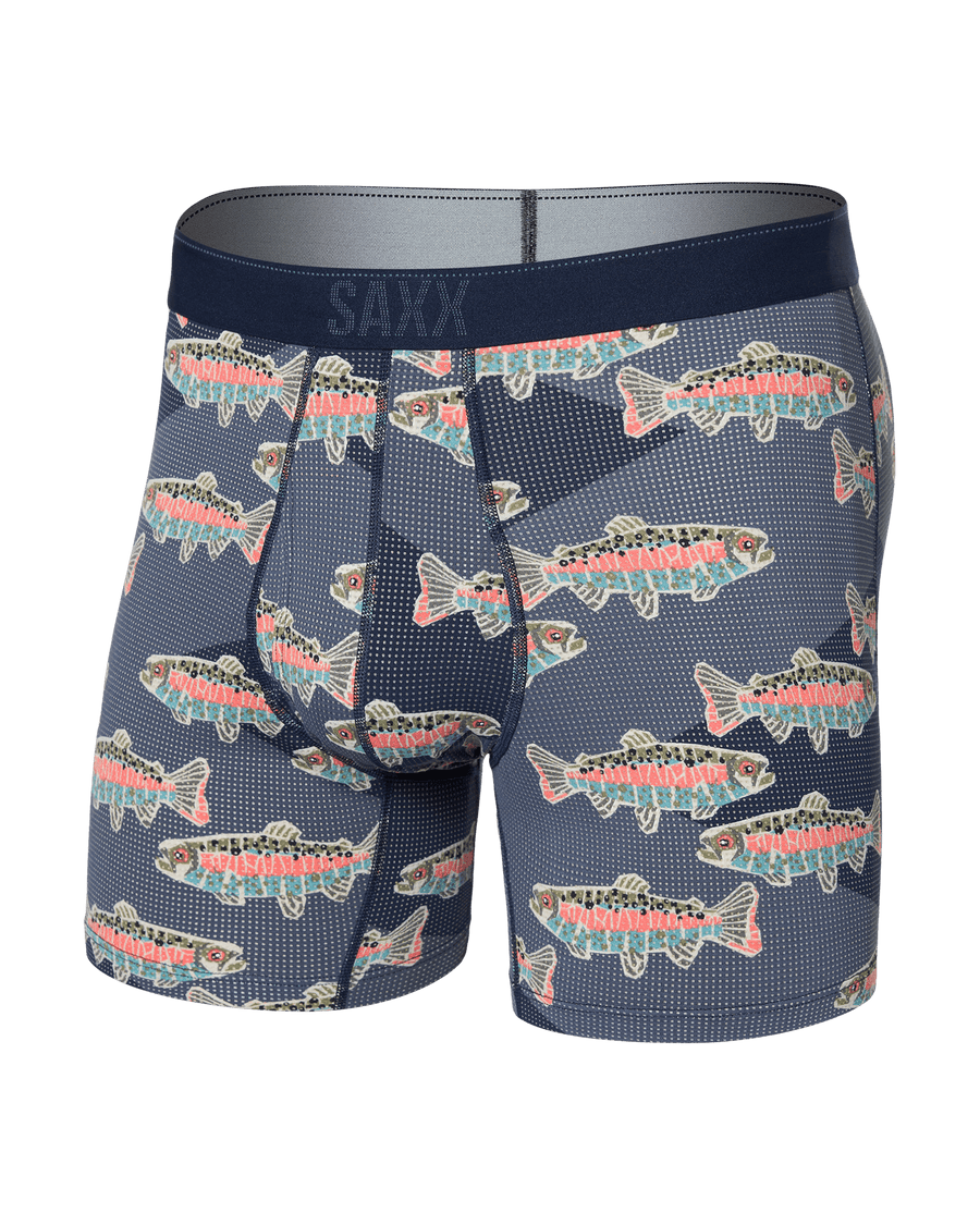 Saxx Boxer Brief Fly - Mosaic Trout Maritime