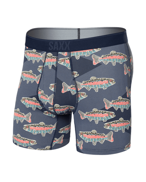 Saxx Boxer Brief Fly - Mosaic Trout Maritime