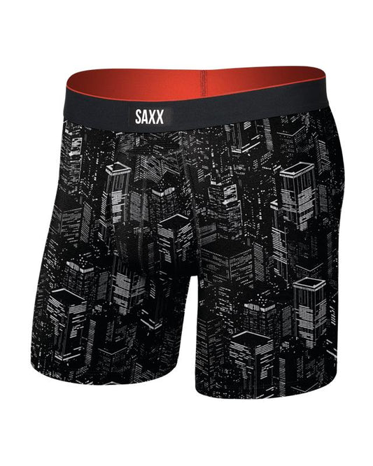 Saxx Multi-Sport Mesh Boxer Brief Fly - Night City & Black